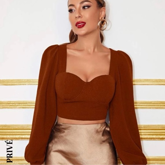 SHEIN Tops - Cropped long sleeve